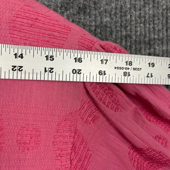 Umgee Midi Dress Womens XL Rose Swiss Dot Tiered Puff Sleeve Boho Cottage Garden - Picture 8 of 12